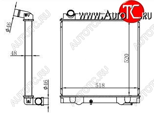 14 499 р. Радиатор двигателя (пластинчатый, МКПП) SAT Mitsubishi Fuso Canter (2000-2007)  с доставкой в г. Королёв