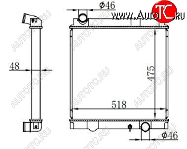 10 699 р. Радиатор двигателя (пластинчатый, МКПП) SAT  Mitsubishi Fuso Canter (2000-2024)  с доставкой в г. Королёв