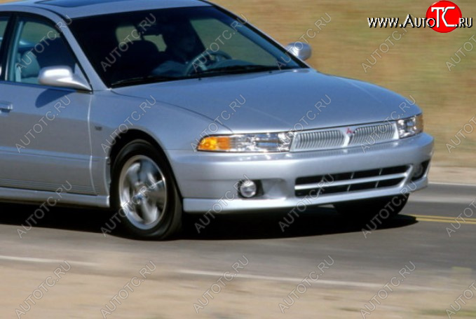 14 449 р. Передний бампер TYG (USA) Mitsubishi Galant 8  дорестайлинг седан (1996-1998) (Неокрашенный)  с доставкой в г. Королёв