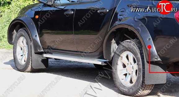 27 849 р. Накладки на колёсные арки RA (усиленные)  Mitsubishi L200  5 KK,KL (2015-2019) дорестайлинг (Поверхность глянец (под окраску), Неокрашенные)  с доставкой в г. Королёв