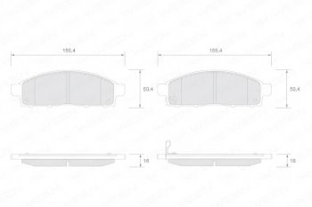 3 879 р. Тормозные колодки Ferodo (передние) Mitsubishi Pajero Sport PB дорестайлинг (2008-2013)  с доставкой в г. Королёв. Увеличить фотографию 2