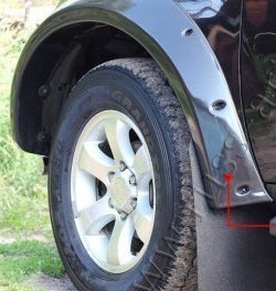 27 849 р. Накладки на колёсные арки RA (усиленные)  Mitsubishi L200  4 (2006-2014)  дорестайлинг (Плверхность глянец (подд окраску), Неокрашенные)  с доставкой в г. Королёв. Увеличить фотографию 1