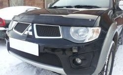 1 499 р. Сетка в решетку радиатора Russtal Mitsubishi Pajero Sport PB дорестайлинг (2008-2013) (черная)  с доставкой в г. Королёв. Увеличить фотографию 4