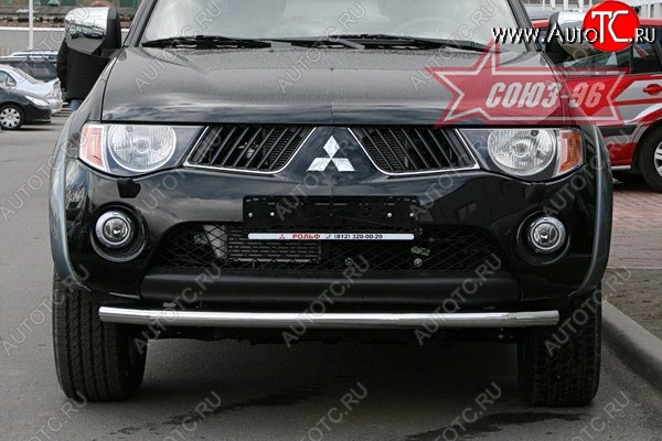 11 069 р. Защита переднего бампера одинарная Souz-96 (d60) Mitsubishi L200 4  дорестайлинг (2006-2014)  с доставкой в г. Королёв