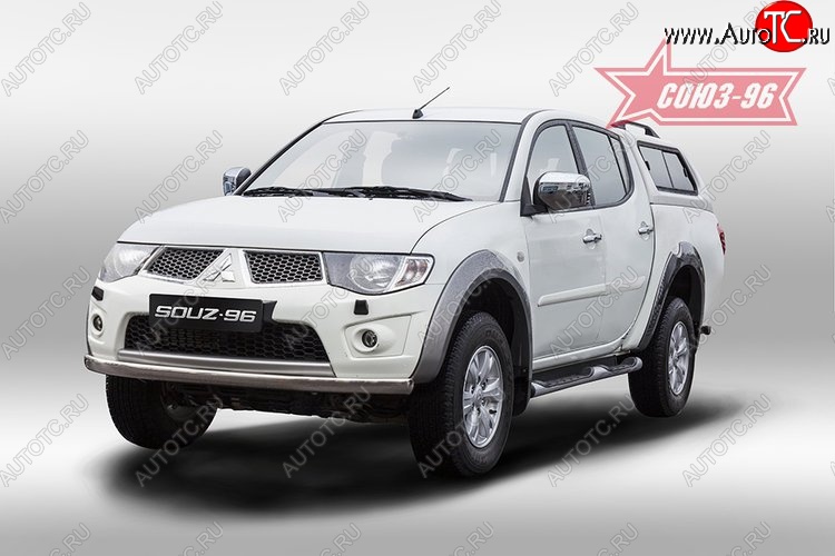 13 904 р. Овальная защита переднего бампера (d75х42) Souz-96 Mitsubishi L200 4  дорестайлинг (2006-2014)  с доставкой в г. Королёв