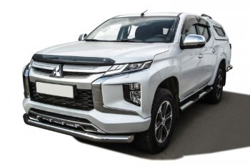 Защита переднего бампера Slitkoff (Ø 76 мм) Mitsubishi (Митсубиси) L200 (л)  5 KK,KL (2018-2022) 5 KK,KL рестайлинг