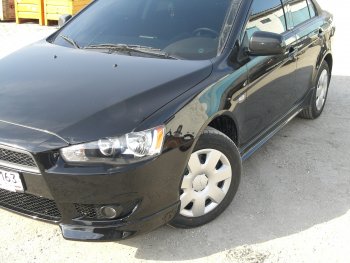 5 499 р. Пороги накладки INTENSE 2.0  Mitsubishi Lancer  10 (2007-2017) седан дорестайлинг, седан рестайлинг, хэтчбек 5 дв рестайлинг (Неокрашенные)  с доставкой в г. Королёв. Увеличить фотографию 3