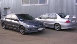 6 699 р. Пороги накладки EVO 9 Mitsubishi Lancer 9 1-ый рестайлинг универсал (2003-2005) (Неокрашенные)  с доставкой в г. Королёв. Увеличить фотографию 2