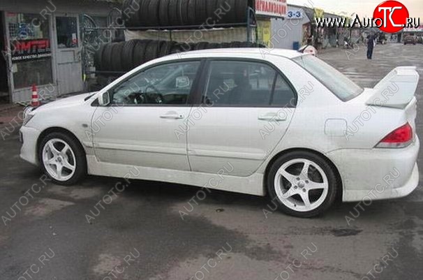 6 699 р. Пороги накладки EVO 9 Mitsubishi Lancer 9 1-ый рестайлинг универсал (2003-2005) (Неокрашенные)  с доставкой в г. Королёв