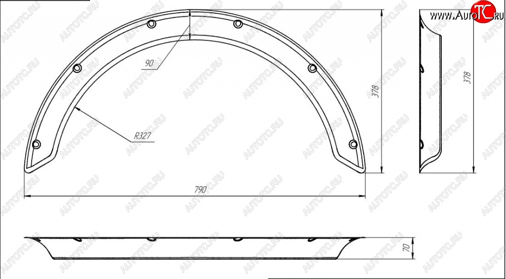 4 899 р. Универсальные арки New School (70 мм) Ford Focus 3 хэтчбэк дорестайлинг (2010-2015) (Шагрень: 4 шт)  с доставкой в г. Королёв