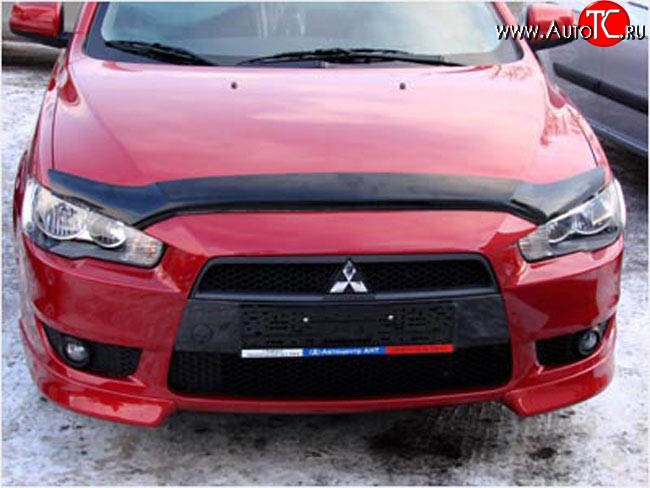 4 599 р. Дефлектор капота NovLine Mitsubishi Lancer 10 седан дорестайлинг (2007-2010)  с доставкой в г. Королёв