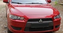 549 р. Реснички на фары RA Mitsubishi Lancer 10 седан дорестайлинг (2007-2010) (Неокрашенные)  с доставкой в г. Королёв. Увеличить фотографию 4