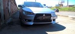 3 099 р. Клыки Evo на передний бампер автомобиля Mitsubishi Lancer 10 седан дорестайлинг (2007-2010) (Неокрашенные)  с доставкой в г. Королёв. Увеличить фотографию 6