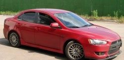 4 549 р. Пороги накладки Evo Mitsubishi Lancer 10 седан дорестайлинг (2007-2010) (Неокрашенные)  с доставкой в г. Королёв. Увеличить фотографию 4