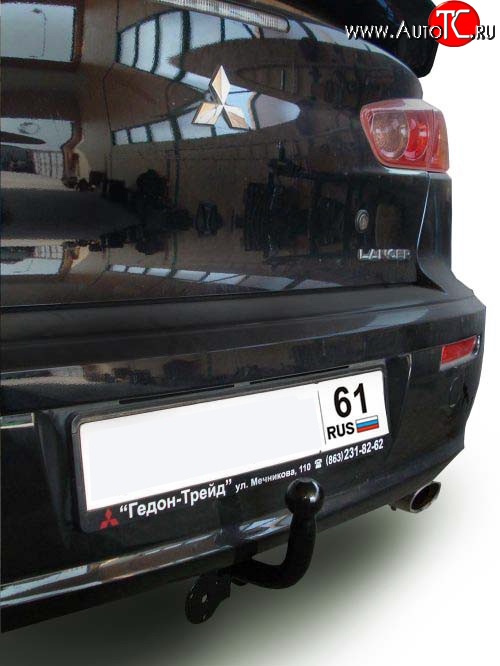 6 899 р. Фаркоп Лидер Плюс Mitsubishi Lancer 10 CY седан дорестайлинг (2007-2010) (Без электропакета)  с доставкой в г. Королёв