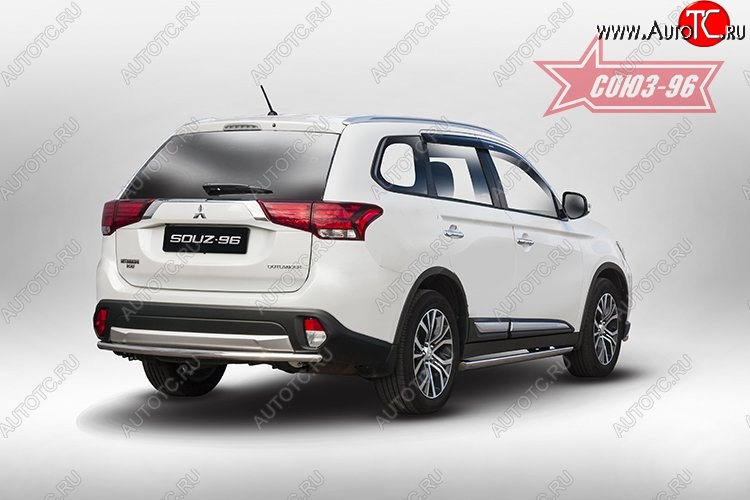 9 404 р. Защита заднего бампера Souz-96 (d42) Mitsubishi Outlander GF 2-ой рестайлинг (2015-2018)  с доставкой в г. Королёв