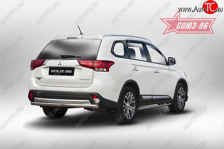 11 249 р. Защита заднего бампера Souz-96 (d60) Mitsubishi Outlander GF 2-ой рестайлинг (2015-2018)  с доставкой в г. Королёв