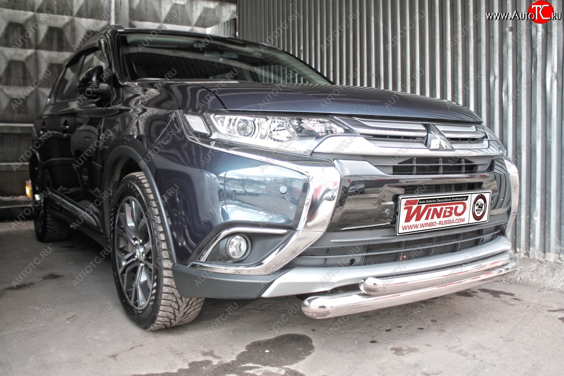 13 999 р. Защита переднего бампера Mitsubishi Outlander 2014+  Mitsubishi Outlander  GF (2015-2018) 2-ой рестайлинг  с доставкой в г. Королёв