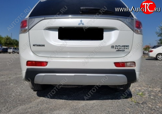 3 499 р. Диффузор заднего бампера BROOMER Design  Mitsubishi Outlander  GF (2012-2014) дорестайлинг (Неокрашенный)  с доставкой в г. Королёв