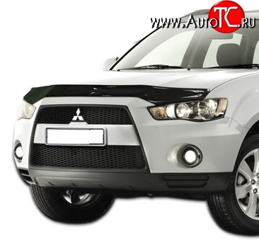 3 199 р. Дефлектор капота NovLine  Mitsubishi Outlander  XL (2010-2013) (CW)  рестайлинг  с доставкой в г. Королёв