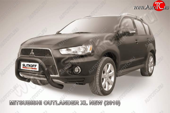 25 999 р. Кенгурятник d76 низкий Mitsubishi Outlander XL (CW)  рестайлинг (2010-2013) (Цвет: серебристый)  с доставкой в г. Королёв