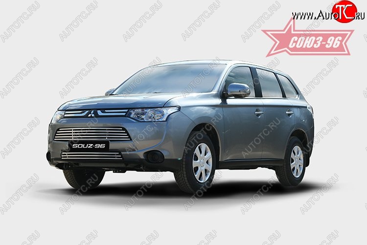 9 899 р. Декоративные элементы воздухозаборника Souz-96 (d16) Mitsubishi Outlander GF дорестайлинг (2012-2014)  с доставкой в г. Королёв