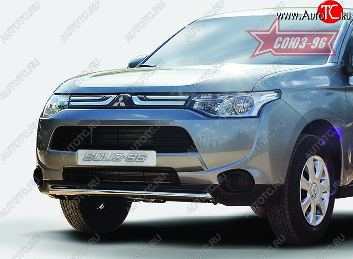 9 449 р. Защита переднего бампера одинарная Souz-96 (d42).  Mitsubishi Outlander  GF (2012-2014) дорестайлинг  с доставкой в г. Королёв