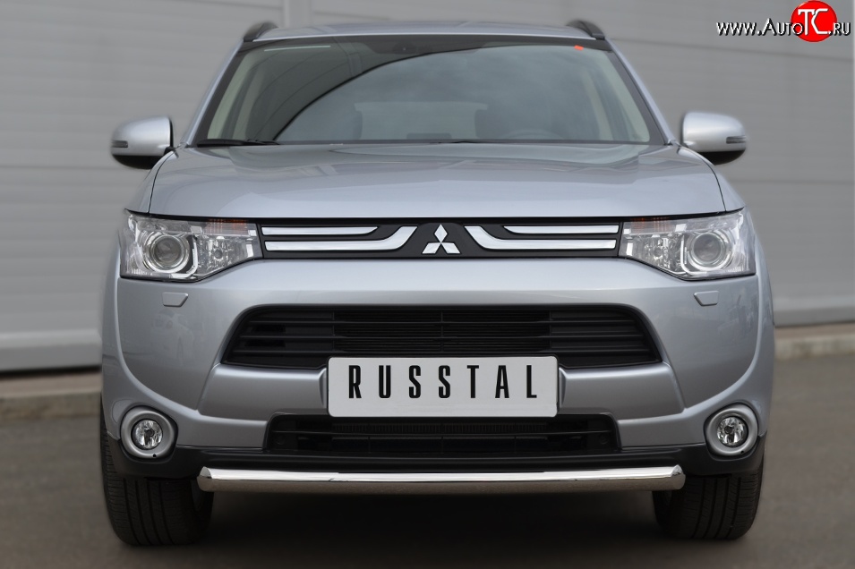 13 999 р. Одинарная защита переднего бампера диаметром 63 мм SLITKOFF Mitsubishi Outlander GF дорестайлинг (2012-2014)  с доставкой в г. Королёв