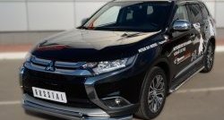 14 549 р. Одинарная защита переднего бампера диаметром 63 мм SLITKOFF Mitsubishi Outlander GF 2-ой рестайлинг (2015-2018)  с доставкой в г. Королёв. Увеличить фотографию 3