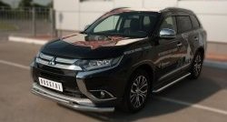 24 649 р. Широкая защита порогов SLITKOFF Mitsubishi Outlander GF 2-ой рестайлинг (2015-2018)  с доставкой в г. Королёв. Увеличить фотографию 4