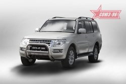 Защита переднего бампера Souz-96 (d76/60) Mitsubishi Pajero 4 V90 2-ой рестайлинг (2014-2020)