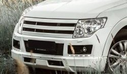 8 199 р. Решётка радиатора BROOMER Design  Mitsubishi Pajero ( 4 V90,  4 V80) (2006-2015) дорестайлинг, дорестайлинг, 1-ый рестайлинг, 3 дв. 1-ый рестайлинг (Неокрашенная)  с доставкой в г. Королёв. Увеличить фотографию 3