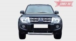 32 939 р. Защита переднего бампера одинарная Souz-96 (d100) Mitsubishi Pajero 4 V90 2-ой рестайлинг (2014-2020)  с доставкой в г. Королёв. Увеличить фотографию 1