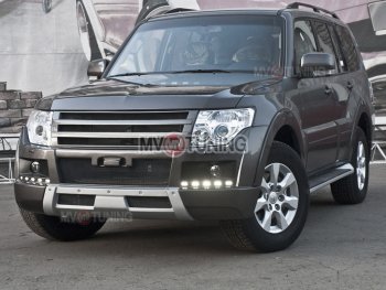 8 199 р. Решётка радиатора BROOMER Design  Mitsubishi Pajero ( 4 V90,  4 V80) (2006-2015) дорестайлинг, дорестайлинг, 1-ый рестайлинг, 3 дв. 1-ый рестайлинг (Неокрашенная)  с доставкой в г. Королёв. Увеличить фотографию 2