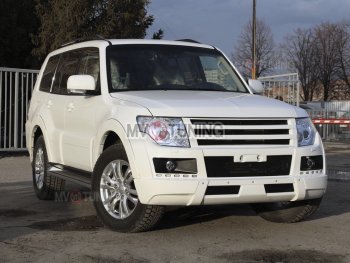 8 199 р. Решётка радиатора BROOMER Design  Mitsubishi Pajero ( 4 V90,  4 V80) (2006-2015) дорестайлинг, дорестайлинг, 1-ый рестайлинг, 3 дв. 1-ый рестайлинг (Неокрашенная)  с доставкой в г. Королёв. Увеличить фотографию 4