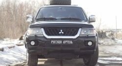 1 639 р. Защитная сетка решетки переднего бампера РА Mitsubishi Pajero Sport PA дорестайлинг (1996-2004)  с доставкой в г. Королёв. Увеличить фотографию 2