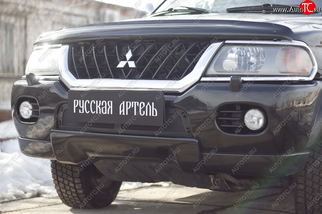 1 639 р. Защитная сетка решетки переднего бампера РА Mitsubishi Pajero Sport PA дорестайлинг (1996-2004)  с доставкой в г. Королёв