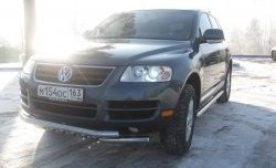 13 699 р. Двойная Защита переднего бампера Metall Design Volkswagen Touareg GP дорестайлинг (2002-2007)  с доставкой в г. Королёв. Увеличить фотографию 2