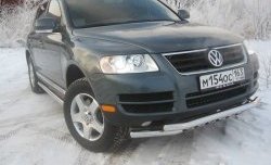 13 699 р. Двойная Защита переднего бампера Metall Design Volkswagen Touareg GP дорестайлинг (2002-2007)  с доставкой в г. Королёв. Увеличить фотографию 3