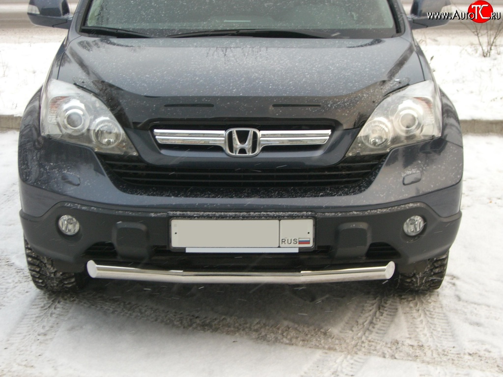 17 549 р. Одинарная защита переднего бампера SLITKOFF 70 мм  Honda CR-V  RE1,RE2,RE3,RE4,RE5,RE7 (2007-2010) дорестайлинг  с доставкой в г. Королёв