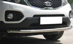 Одинарная защита переднего бампера SLITKOFF 70 мм KIA (КИА) Sorento (Соренто)  XM (2009-2012) XM дорестайлинг