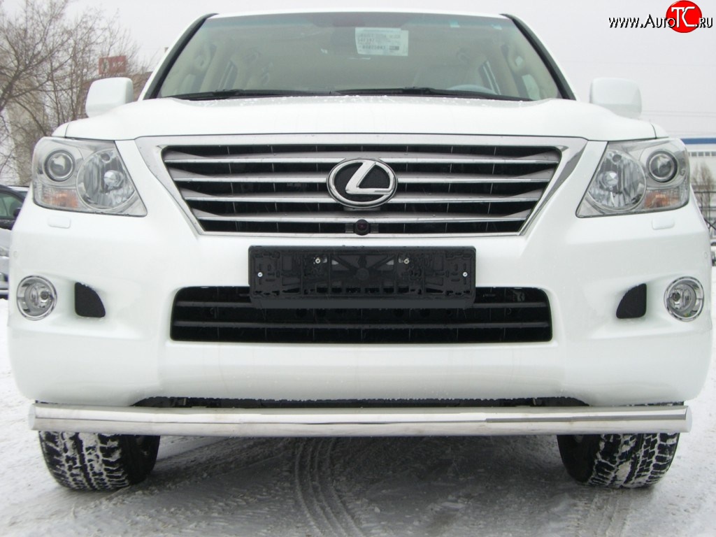 18 599 р. Одинарная защита переднего бампера SLITKOFF 70 мм  Lexus LX570  J200 (2007-2012) дорестайлинг  с доставкой в г. Королёв