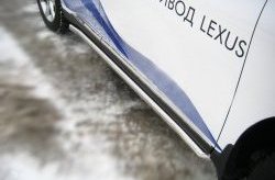 22 499 р. Защита порогов SLITKOFF из круглой трубы диаметром 63 мм Lexus RX350 AL10 дорестайлинг (2008-2012)  с доставкой в г. Королёв. Увеличить фотографию 2