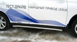 22 499 р. Защита порогов SLITKOFF из круглой трубы диаметром 63 мм Lexus RX350 AL10 дорестайлинг (2008-2012)  с доставкой в г. Королёв. Увеличить фотографию 3