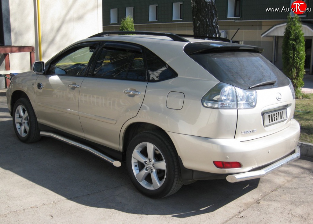 18 749 р. Защита заднего бампера (Ø63 мм, нержавейка) SLITKOFF Lexus RX330 XU30 (2003-2006)  с доставкой в г. Королёв