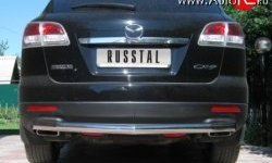 12 099 р. Защита заднего бампера (Ø76 мм, нержавейка) Russtal Mazda CX-9 TB дорестайлинг (2007-2009)  с доставкой в г. Королёв. Увеличить фотографию 1