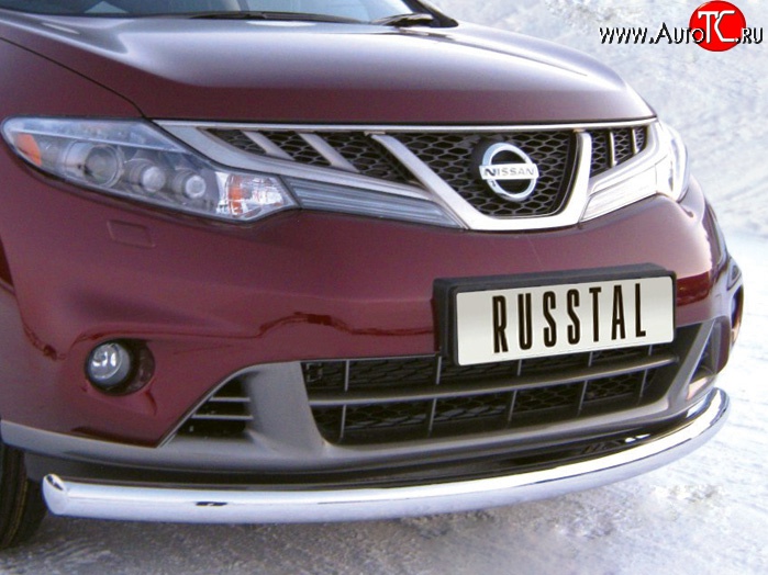 13 099 р. Одинарная защита переднего бампера Russtal (76 мм) Nissan Murano 2 Z51 рестайлинг (2010-2016)  с доставкой в г. Королёв