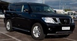 13 849 р. Защита порогов Russtal из круглой трубы диаметром 42 мм Nissan Patrol 6 Y62 дорестайлинг (2010-2014) (Защита порогов с со скосами на торцах (вариант 1))  с доставкой в г. Королёв. Увеличить фотографию 5