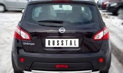 16 499 р. Защита заднего бампера (Ø63 и 42 мм, нержавейка) SLITKOFF  Nissan Qashqai  1 (2010-2013) J10 рестайлинг (полированная нержавейка)  с доставкой в г. Королёв. Увеличить фотографию 2