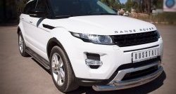 24 899 р. Защита переднего бампера (2 трубыØ76 и 42 мм, нержавейка) SLITKOFF  Land Rover Range Rover Evoque  1 L538 (2011-2015) дорестайлинг 3 дв., дорестайлинг 5 дв.  с доставкой в г. Королёв. Увеличить фотографию 2